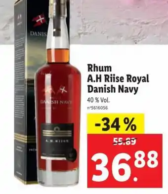 Lidl Rhum A.H Riise Royal Danish Navy offre