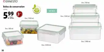 Lidl Boîtes de Conservation offre