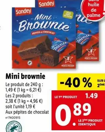 Lidl Mini Brownie offre