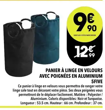 Supeco Panier à Linge en Velours offre
