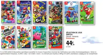 E.Leclerc Espace Culturel Selection de Jeux Switch offre