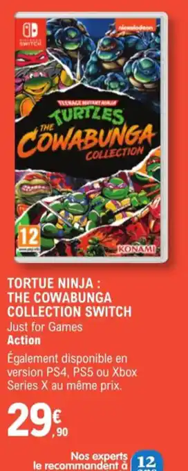 E.Leclerc Espace Culturel Tortue Ninja The Cowabunga Collection Switch offre