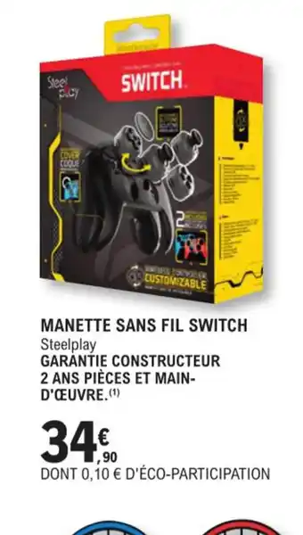 E.Leclerc Espace Culturel Manette Sans Fil Switch offre