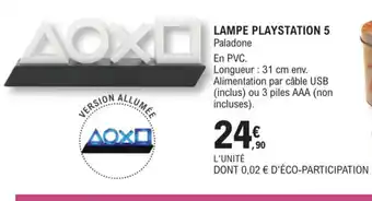 E.Leclerc Espace Culturel Lampe Playstation 5 offre