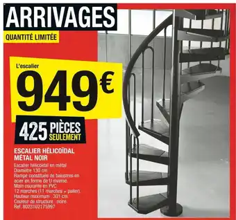 Escalier Helicoidal Métal Noir
