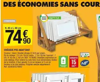 Brico Dépôt Chassis PVC Abattant offre