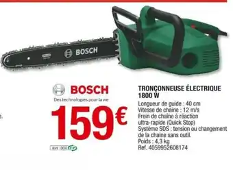 Brico Dépôt Bosch Tronçonneuse électrique 1800w offre