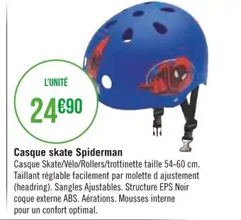 Casino Supermarchés Casque Skate Spiderman offre