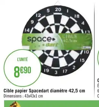 Cible Papier Spacedart diamètre 42,5cm