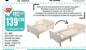 La Foir'Fouille Lit evolutif tom offre