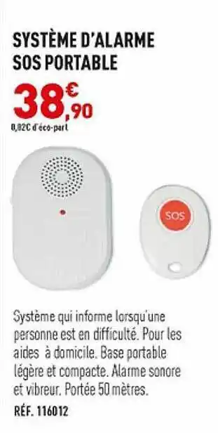 SystĂšme d'alarme sos portable