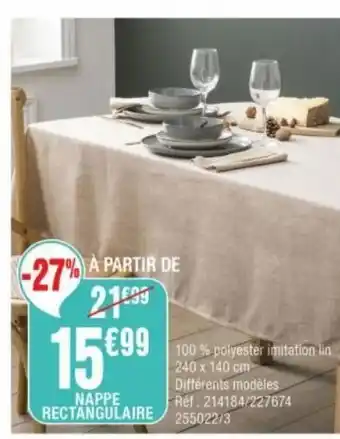 La Foir'Fouille Nappe rectangulaire offre