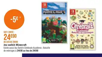 Casino Supermarchés Jeu Switch Minecraft offre