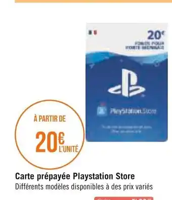 Carte Prépayée Playstation Store