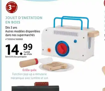 Lidl Jouet d'Imitation En Bois offre