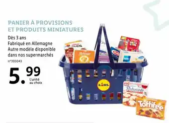 Lidl Panier a Provisions et Produits Miniatures offre