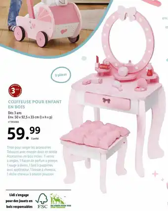 Lidl Coiffeuse Pour Enfant En Bois offre