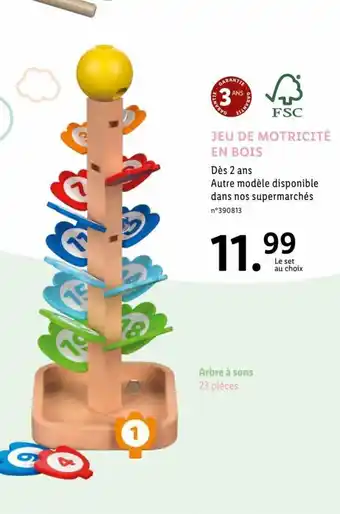 Lidl Jeu de Motricité En Bois offre