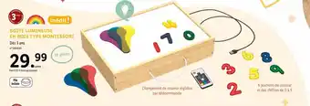 Lidl Boite Lumineuse En Bois Type montessori offre