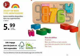 Lidl Jouet En Bois Type Montessori offre