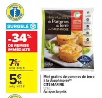 Carrefour Mini Gratins de Pommes de terre a La Dauphinoise offre