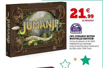Hyper U Jeu jumanji rétro nouvelle édition spin master games offre