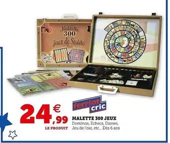 Hyper U Malette 300 jeux ferriot cric offre