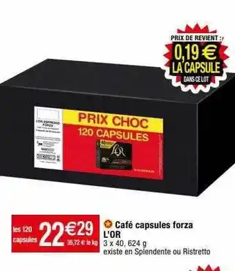 Migros Café capsules forza l'or offre