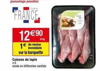 Migros Cuisses de lapin offre