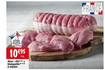 Migros Veau : rôti blanquette à mijoter offre