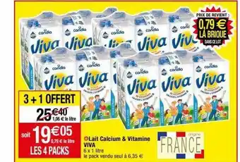 Migros Viva lait calcium & vitamine offre
