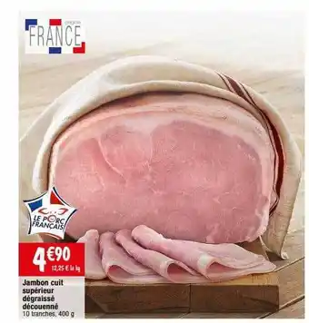 Migros Jambon cuit supérieur dégraissé découenné offre