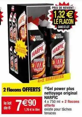 Gel power plus nettoyage original harpic