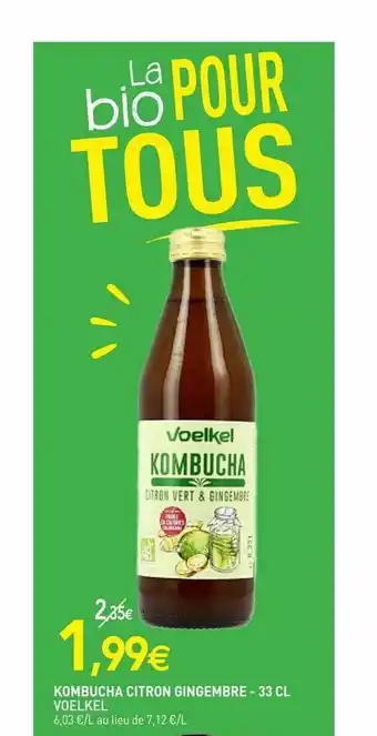 naturéO Kombucha citron gingembre voelkel offre