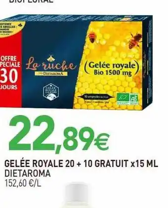 naturéO Gelée royale dietaroma offre