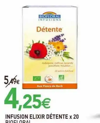naturéO Infusion elixir détente biofloral offre