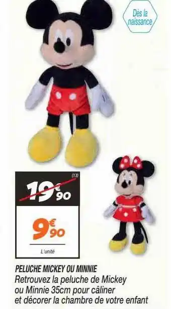 Netto Peluche mickey ou minnie offre