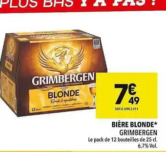Supeco Bière blonde grimbergen offre