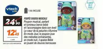 Netto Poupée doudou musicale vtech baby offre