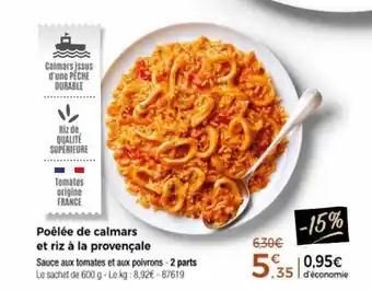 Thiriet Poêlée de calmars et riz à la provençale offre