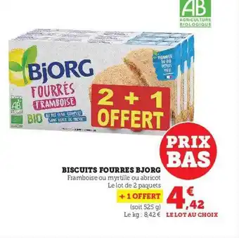 Biscuits fourrés bjorg