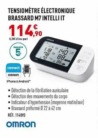 Tensiomètre électronique brassard m7 intelli it omron