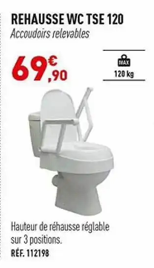 Bastide Rehausse wc tse 120 offre