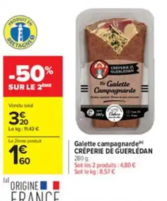 Carrefour Galettes Campagnarde offre