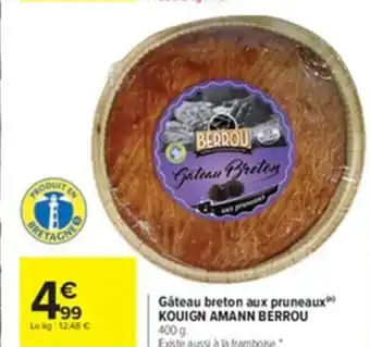 Gateau Breton Aux Pruneaux