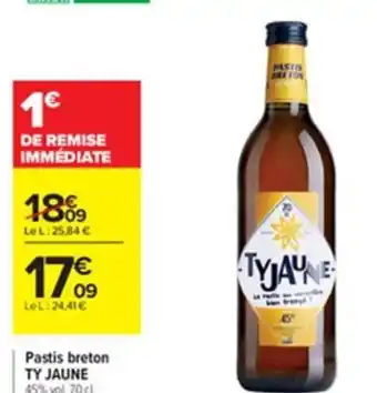 Carrefour Pastis Breton Ty Jaune offre