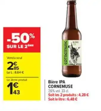 Carrefour Bière Ipa Cornemuse offre