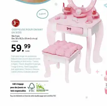 Coiffeuse pour enfant en bois