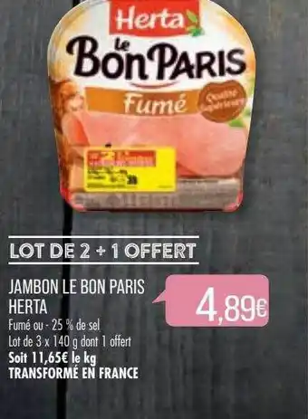 Match Jambon le bon paris herta offre
