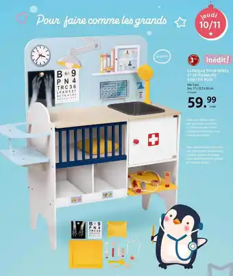 Lidl Clinique pour bébés et vétérinaire 2en1 en bois offre
